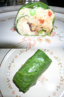 Power Low Carb Wrap Quinoa/Chicken Wrapped in Collard Greens