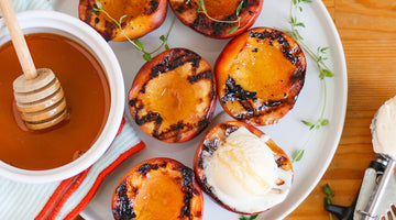 Simple Grilled Peaches with Honey and Thyme